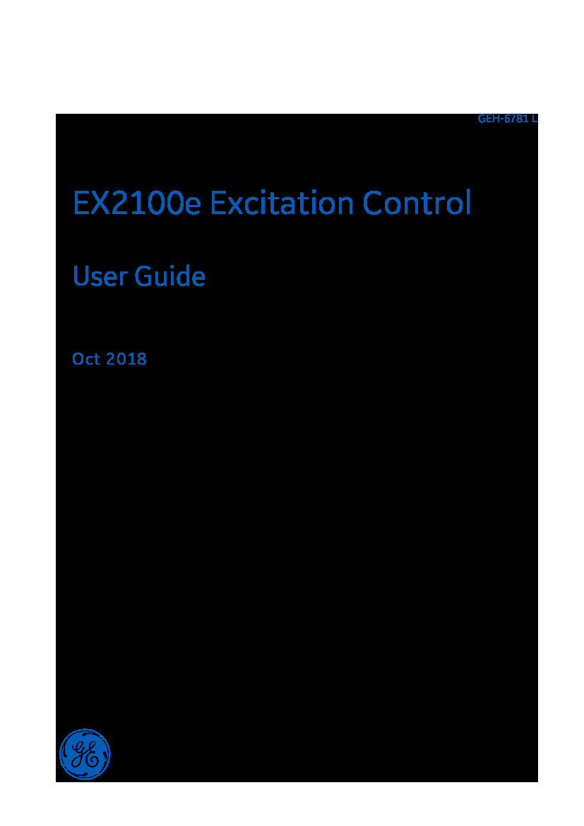 First Page Image of GEH-6781 IS210ERGTH1A EX2100e Excitation Control User Guide.pdf